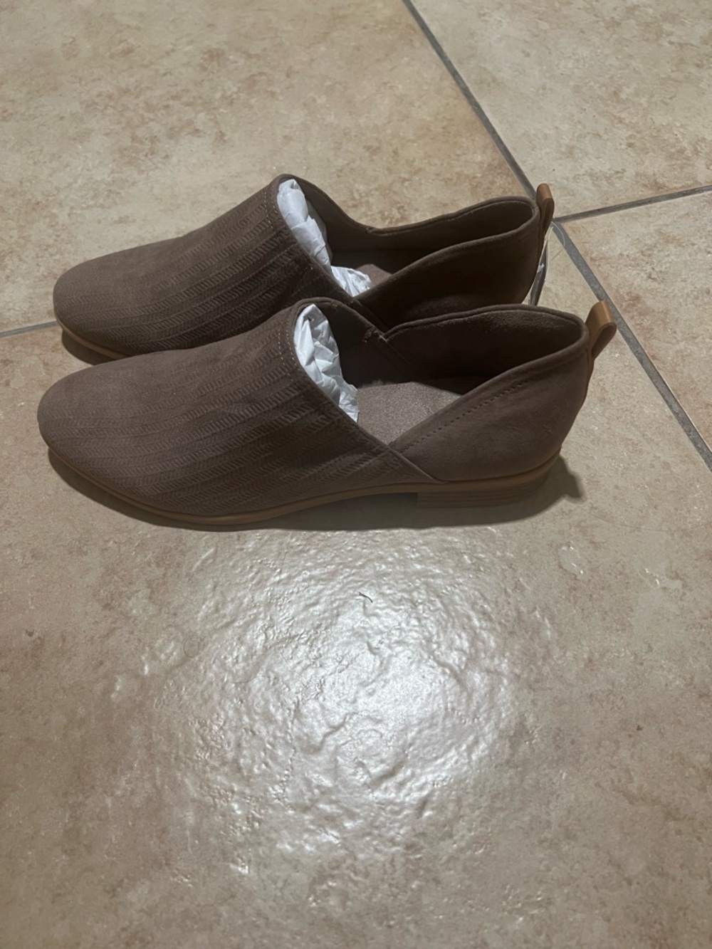 Taupe Suede Slip-On Loafers - Picture 12 of 12